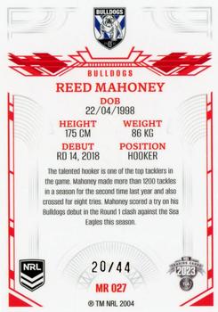 2023 NRL Traders Elite - Mojo Ruby #MR027 Reed Mahoney Back